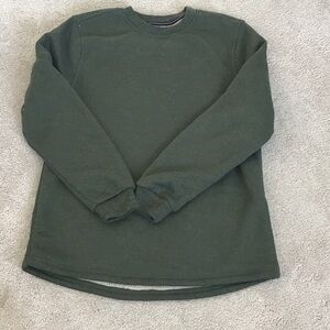 Olive Green Women's Sherpa Lined Sweatshirt